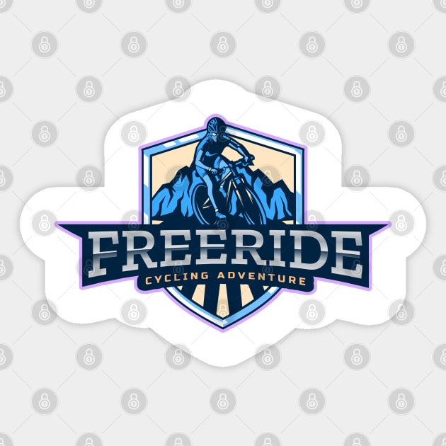 Freeriding Cycling adventure for bike lover and gravel grinders Sticker by Cooking and Cycling